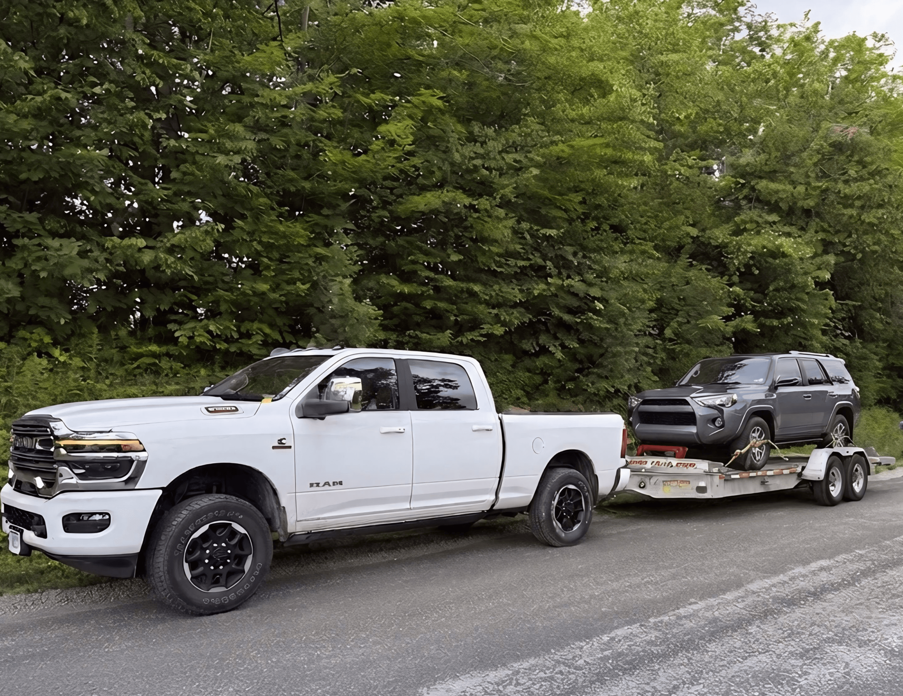 Tow truck in a scrap yard ready for pickup